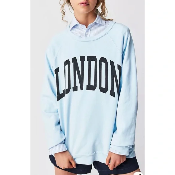 NWT Free People Retro Brand “LONDON” Sweatshirt